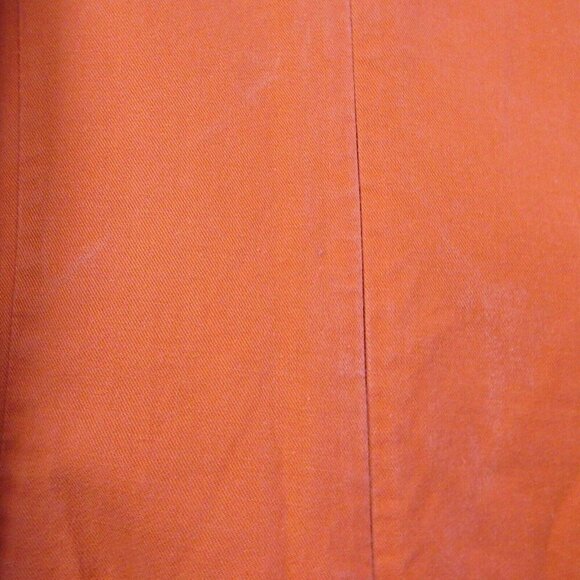 Anthropologie Maeve Bileu Dress 14 Orange Asymmetrical Cotton Flare Summer 286 - Picture 9 of 14